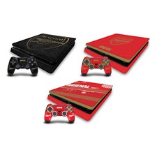 OFFICIAL ARSENAL FC LOGOS VINYL SKIN DECAL FOR PS4 SLIM CONSOLE  CONTROLLER