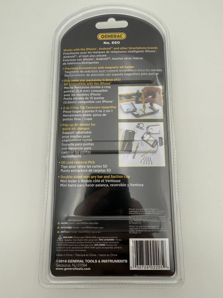 NEW General Tools 660 Smart Phone Repair Tool Kit 17 Piece - Image 2 of 2