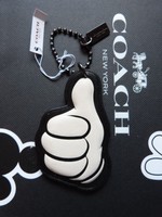 Coach X Disney Mickey Mouse Leather Hang Tag / Ring - Bag Charm Rare Hand Coach X Disney Mickey Mouse Leather Hang Tag / Ring - Bag Charm Rare Hand