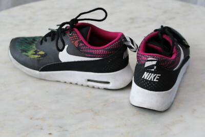 NIKE EUR 36.5 AIR MAX THEA BLACK MULTI PRINT TRAINERS ATHLETIC SPORTS SHOES  