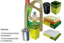INSPEKTIONSKIT FILTER CASTROL 5L ÖL 5W30 für VW Caddy II Kasten 9K9A 1.9 SDI