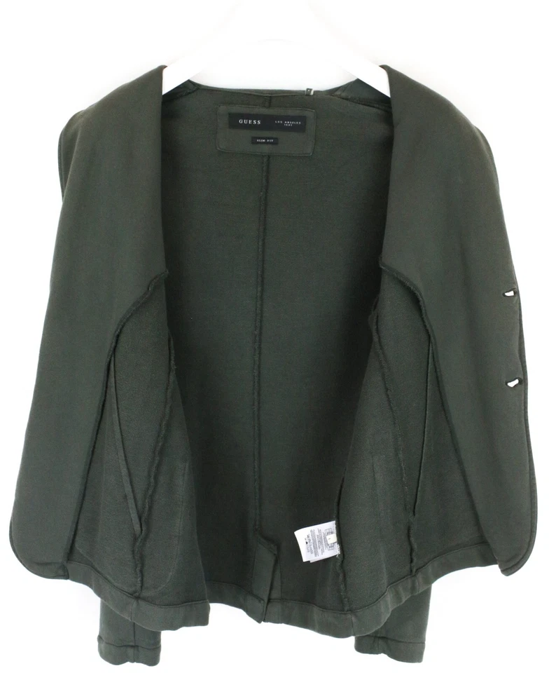 GUESS Slim Fit Blazer Men LARGE Single Breasted Jacket Lapel Green - Image 4 of 4