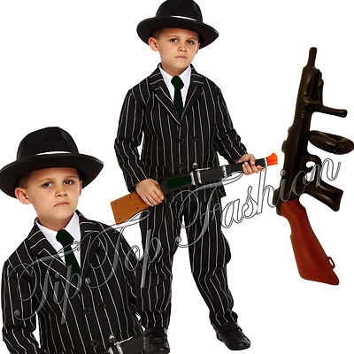 Cappello Da Gangster Anni '20 Per Bambini - Bianco, Nero O Marrone - Taglia 55 Cm - Completo Feste A Tema