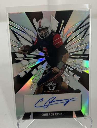 Cam Rising 2022 Leaf Valiant Black Refractor Auto Autograph #/5 Utah ...