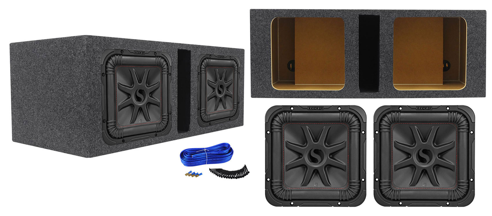 2 Сабвуфера KICKER 45L7R104 мощностью 10 2000 Вт L7R Соло-барические сабвуферы Вентилируемый корпус 65590₽