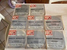 Rarissimo lotto 8 dischi vinile discorsi Benito Mussolini Voci Storiche