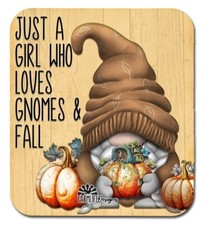 Gnome Fall Magnet large size 4" handmade autumn metal tin kitchen decor gift