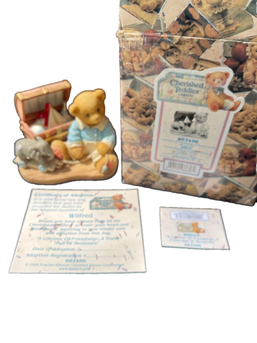 Cherished Teddies seltener viktorianischer Junge Spielzeugkoffer 1999 COA-Box wertvoll - Bild 1 von 7