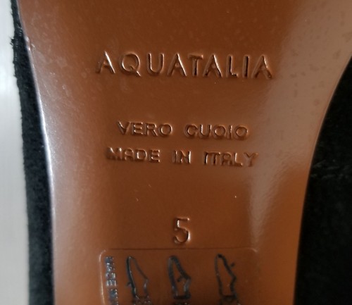 Aquatalia Faylynn Weatherproof Suede Bootie, Black, Womens Size 5 M - Picture 10 of 10