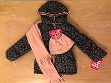 New Pink Platinum Girls Coat Wind  Water Resisitant Fleece Lined Size 4