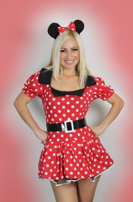 Halloween Womens Lingerie Minnie Mouse Fancy Dress Costume M/L/XL hen Party 