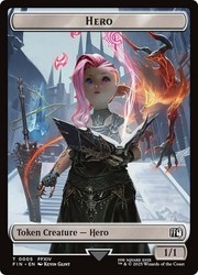 Hero (0005) // Food (0022) Double-Sided Token - Final Fantasy MTG