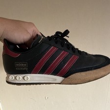 adidas Kegler Super Men's Trainers Black/Red Leather Lace-Up UK 9 F36915
