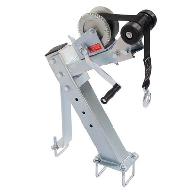 Adjustable Steel Heavy Capacity Winch Stand Winch Post W/1400lb Winch Galvanized