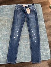 Levi's 710 Super Skinny Girls Blue Star Denim Jeans Size 10 Adjustable Stretch