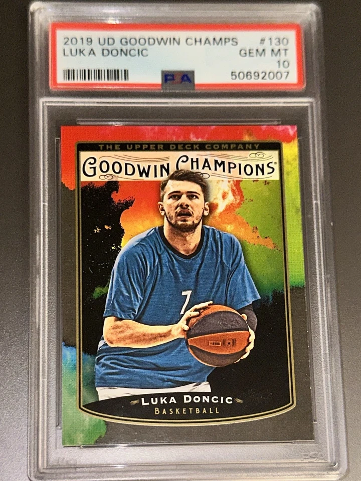 💎2019 Luka Doncic UPPER DECK GOODWIN COLOR SPLASH TIE DYE RC #130 PSA 10 prizm - Imagem 2 de 4