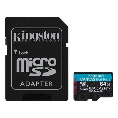 Kingston Speicherkarte SDCG4 64GB CANVAS GO! PLUS Gen4 Schwarz Und Blau