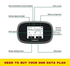 NovAtel MIFI8800L Verizon Jetpack LTE Mobile Hotspot Open Box