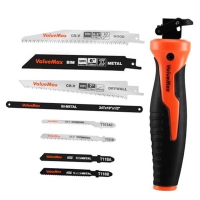 8-In-1 Multi-Blades Hand Saw, Quick-Change Mechanism Hacksaws with TPR
