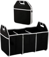 Frcctre Car Trunk Organizer, Collapsible Three Compartments Car Storage Containe