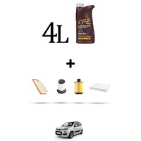 Hoffcar Wartungsset 4 Filter Und 4L ÖL FüR Fiat Panda III 1.3 D Multijet 70KW