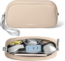 tomtoc Electronics Organizer Travel Case, Water Resistant Small, Natural Sand
