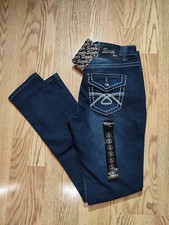  Sizzle Skinny Leg Women's Jeans size 5 Navy Blue NWT  Y2K