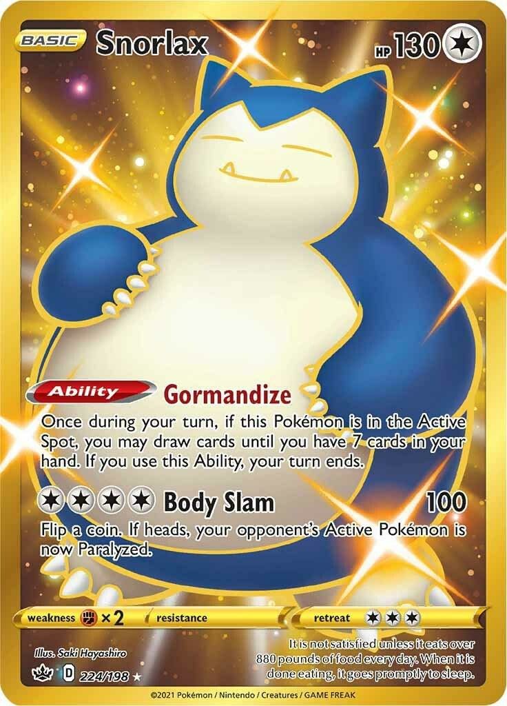 Snorlax Chilling Reign 224/198 Secret Rare Psa 10