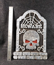 Tombstone Beware Halloween Foam Decoration ................................ SB7 