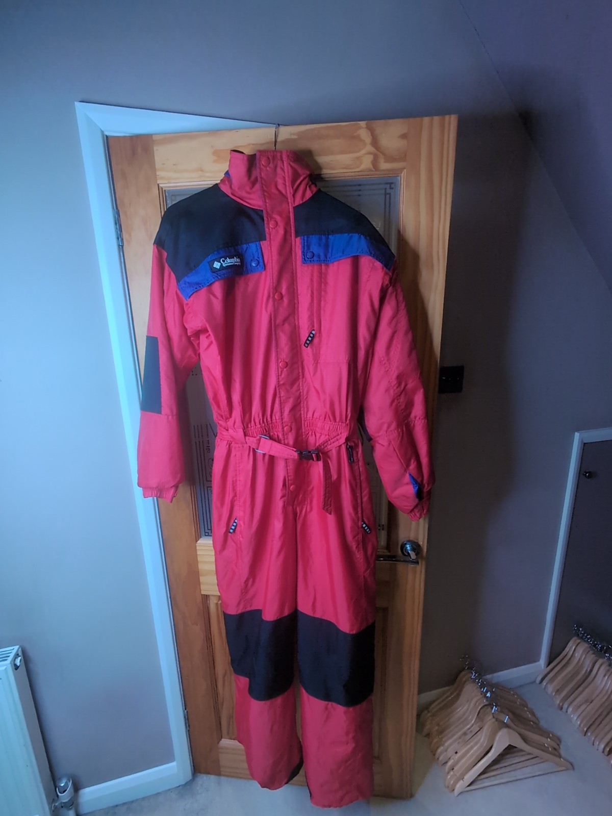 ❄️ Traje de esquí de una pieza vintage de los 90 Columbia Tectonite para hombre rojo XL 18/20