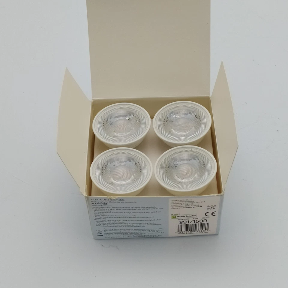 Home 4 LED GU5.3 345 Lumens 35 W Bulbs warm white not dimmable bulb - Image 2 of 4