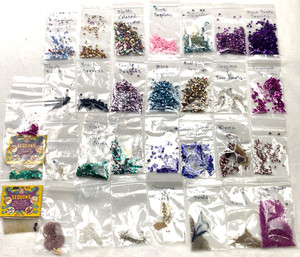 Lot of 31 Packs of VTG Beads & Sequins 1930's-1950's Dorothy Flicek A Walco