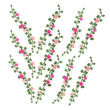 10 PCS Mini Artificial Flowers Miniature Vines Dollhouse Yard Decor