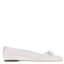 Ferragamo Vara Bow Leather Ballet Flats, Size 7 C