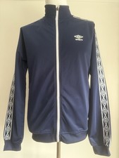 Umbro 70s Style Navy Blue Tracksuit Top Jacket Spurs WBA England Size Large L