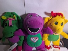 Fisher-Price Mattel Barney Friends Baby Bop BJ Stuffed Dinosaurs Set of 3