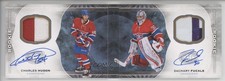 2015 The Cup Dual Rookie Bookmarks 17/18 Charles Hudon Zachary Fucale Auto 0c3