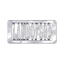 Men's Lamb Of God Rectangle Belt Buckle Belt Buckle Silver