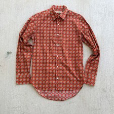 Burberry Micro Knight All Over Print Shirt Men Size XS Button Up Nova Check