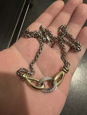 9ct Gold And Sterling Silver Ernest Jones Necklace