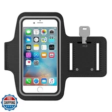 Stretchable Cell Phone Armband by MMOBIEL – Running Arm Band with Key Holder,