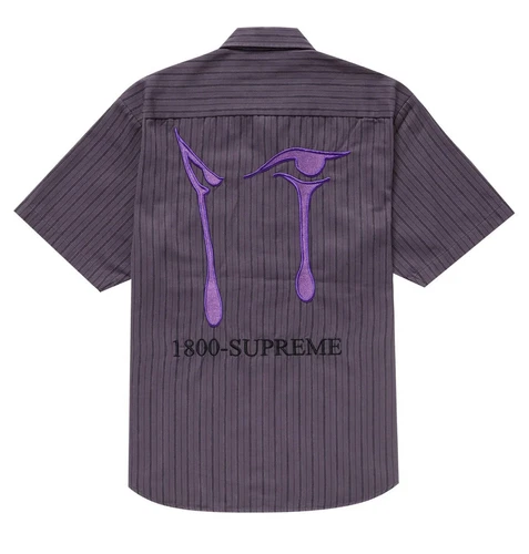 ?️ Taille Medium Chemise de travail rayée Supreme AOI Eyes S/S NEUVE GRATUITE ??