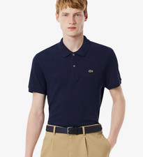 Lacoste Men's Regular Fit Pima Cotton Polo - Color Navy Blue - Size Small