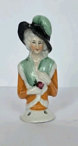 Antique Viktorian Porcelain Porzellan Half Doll Puppe Halb Puppe Germany ?