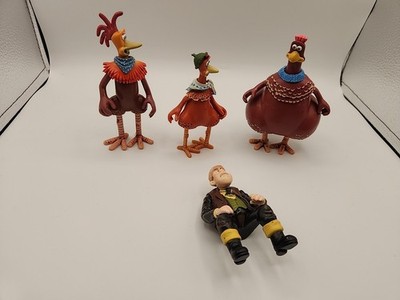 Vintage Playmates 2000 Chicken Run Action Figures Lot   4 Characters