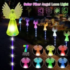 Solar Angel lights for Lawn Garden Cemetery Decor Stake Light 7 Color Changing