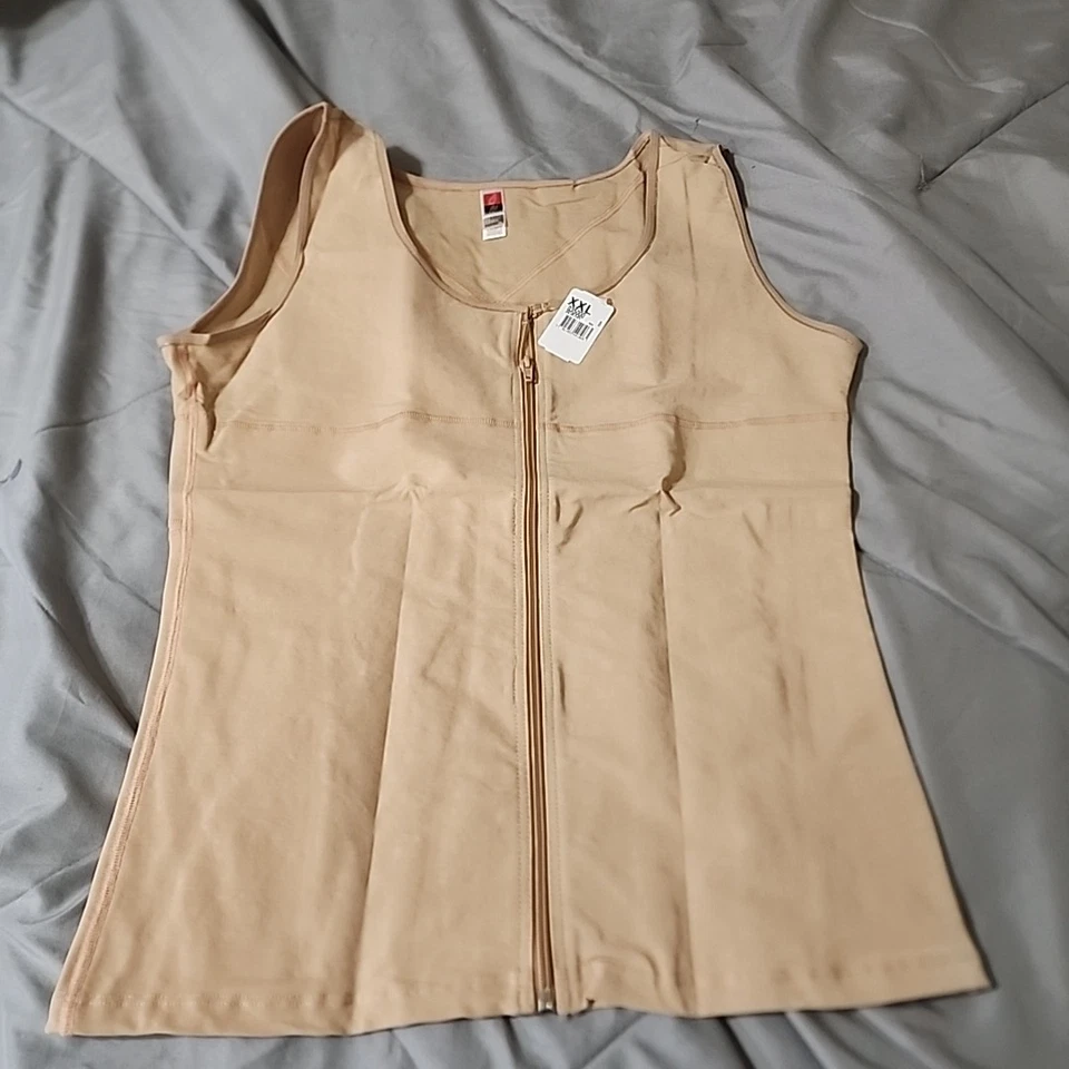 LEO Full Upper Body Compression Men's Size XXL Tan Color - Image 3 of 4