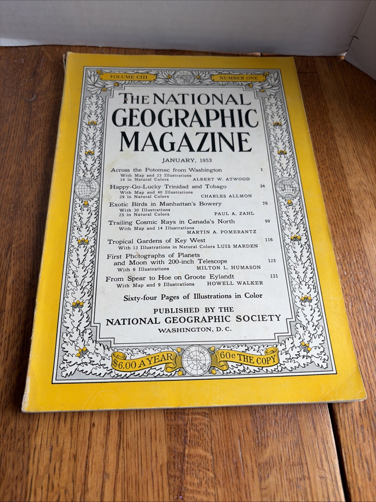 Vintage National Geographic Magazine January 1953