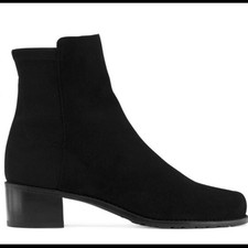 Stuart Weitzman Black Easy On Reserve 5050 Suede Boots Pull On Boots 7.5 EUC