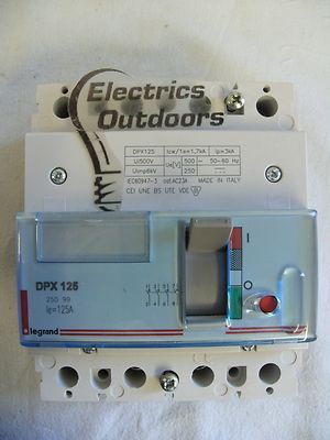 LEGRAND 125 AMP VIERPOLIGER AUSLÖSEFREISCHALTER MCCB 500V DPX 125 250 99